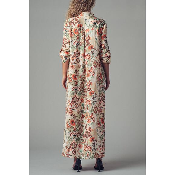 Urban Daizy - Boho Floral Button-Down Midi Dress - Picture 3 of 11